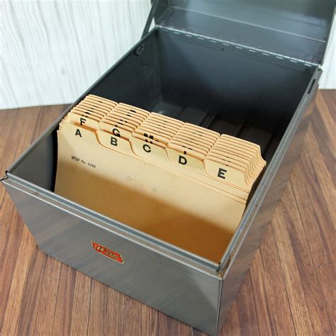 metal index card file box|4x6 index card storage boxes.